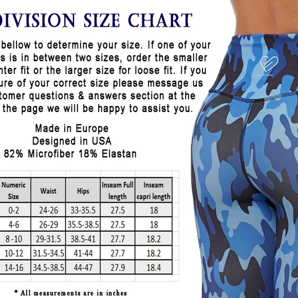 Camouflage Yoga leggings capri V shaped back - Picture 5 of 7